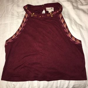 high neck crop top